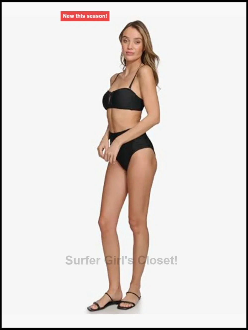 Classic Bandeau Bikini Set with Tummy Control - Nylon Spandex